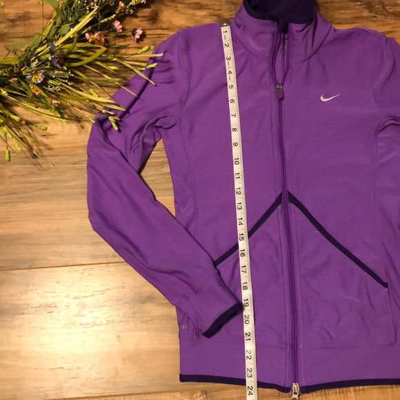 Nike Dri Fit Full Zip Purple Jacket XS - Picture 4 of 6